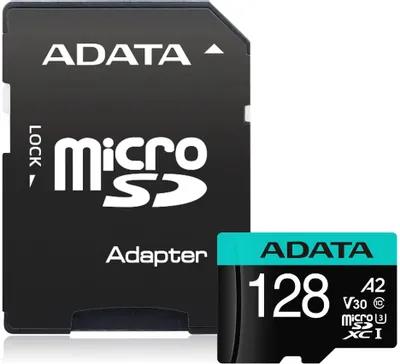 Изображение Карта памяти ADATA MicroSDXC Premier Pro Class 10 128 Гб адаптер на SD AUSDX128GUI3V30SA2-RA1