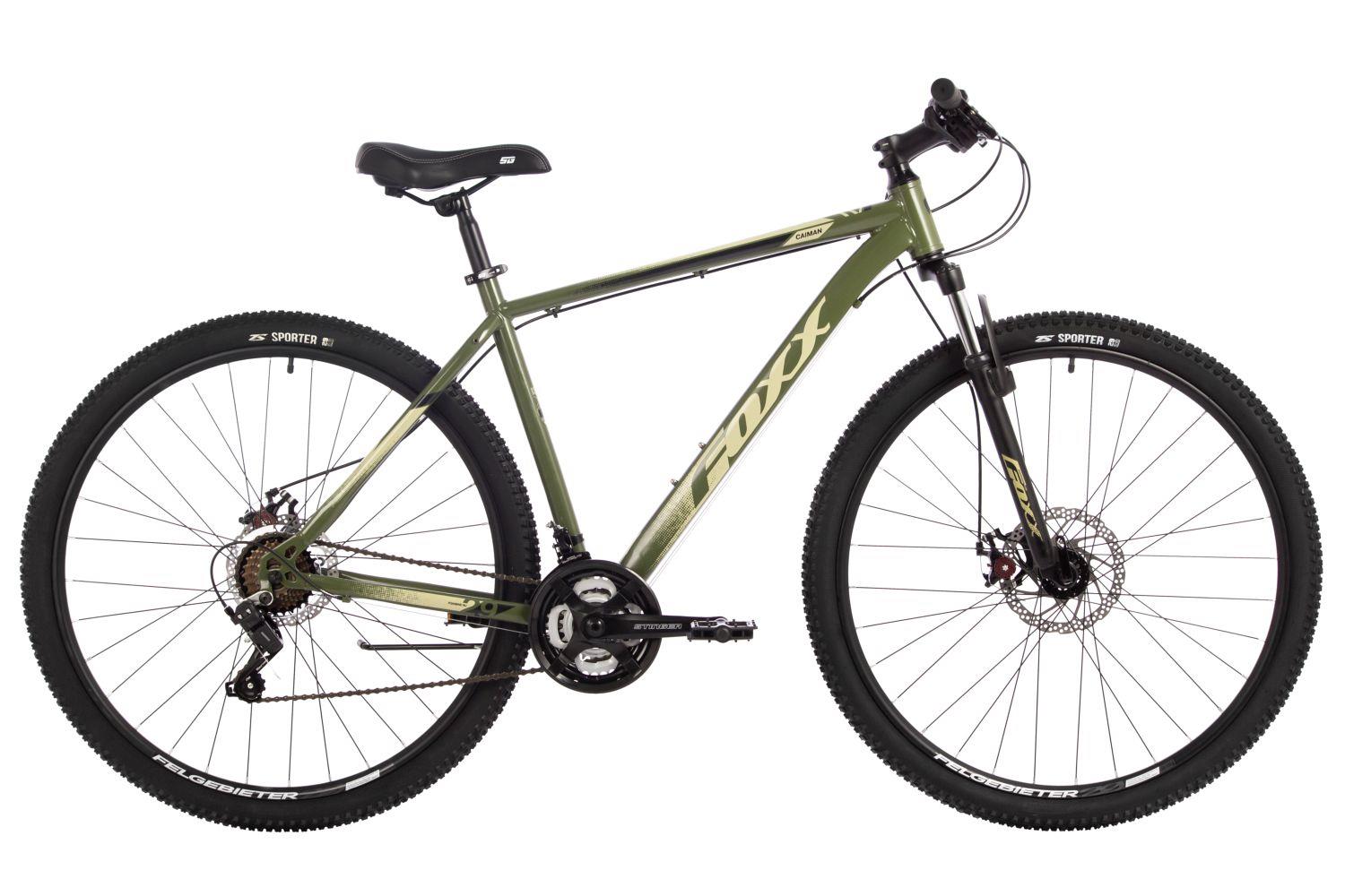 Изображение Велосипед Foxx Caiman 29 (168619) (зеленый/29 "/22.0 ")-2024 года 29SHD.CAIMAN.22GN4