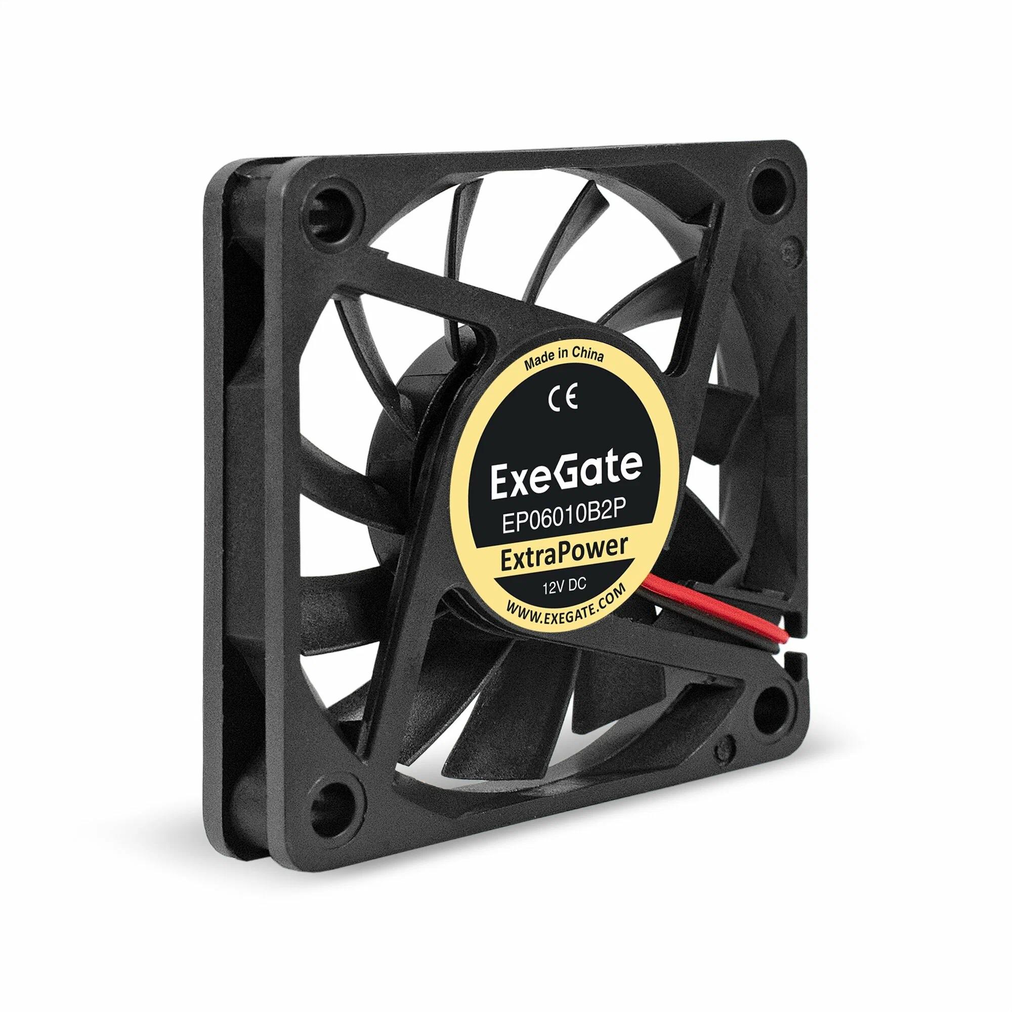 Изображение Вентилятор ExeGate 12В DC ExtraPower EP06010B2P  (3200 об/мин , 60x60x10 мм,2-pin)