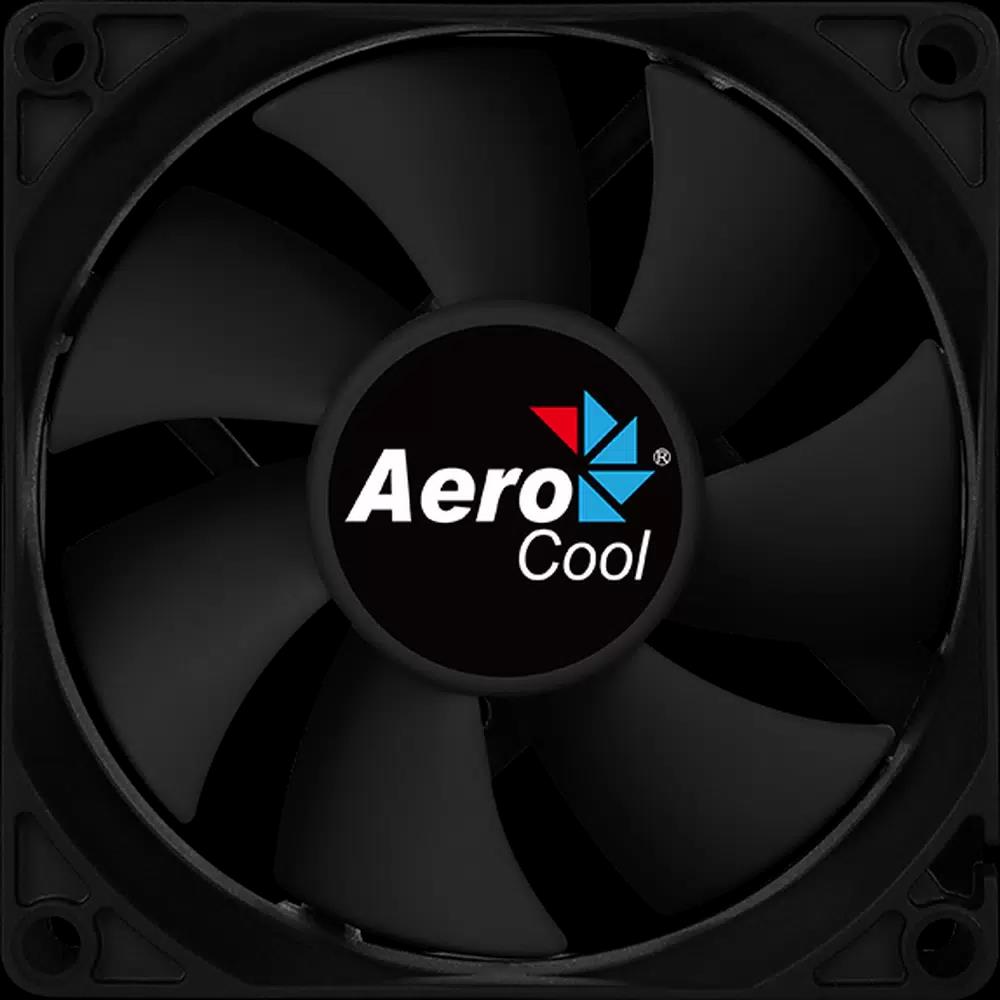 Изображение Вентилятор AeroCool Force 8 Black (1500 об/мин , 80x80x25 мм,3-pin)