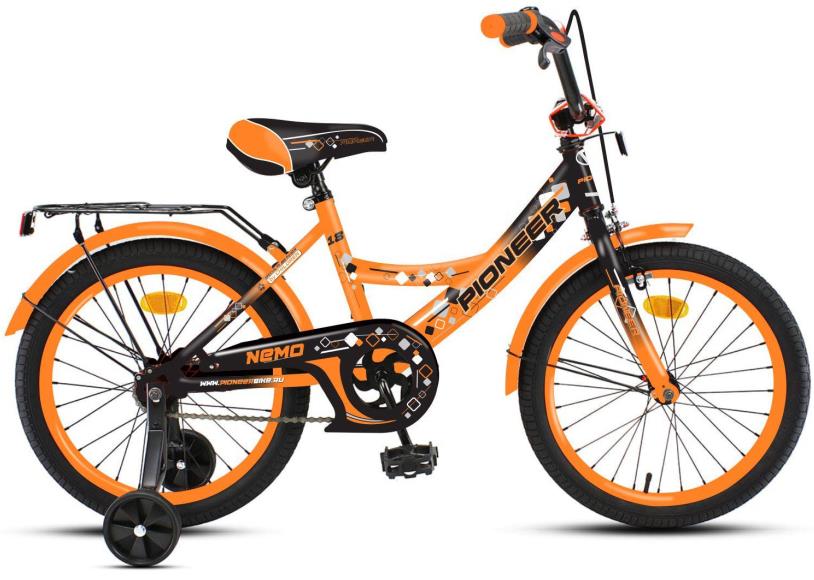 Изображение Велосипед Pioneer Nemo 18 (черный, оранжевый/18 "/11.5 ")-