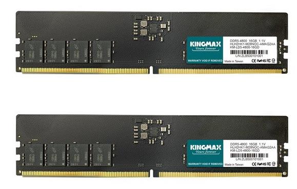 Изображение Оперативная память 2x16 GB DDR5 Kingmax KM-LD5-4800-32GD (38400 Мб/с, 4800 МГц, CL4)