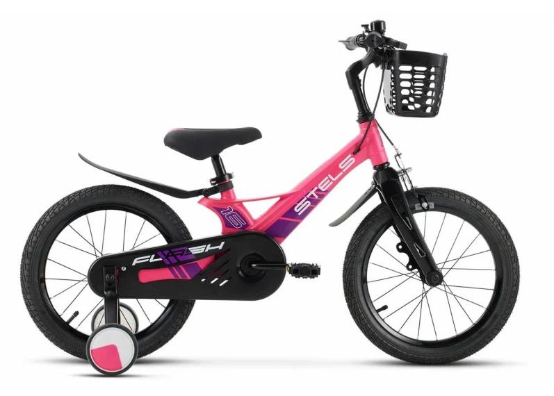 Изображение Велосипед Stels Flash KR 16 Z010 (розовый/16 "/8.3 ")-2023 года JU135241*LU098240