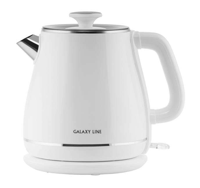 Изображение Электрический чайник Galaxy GL0331 (2200 Вт/1,8 л /пластик, нержавеющая сталь/белый)