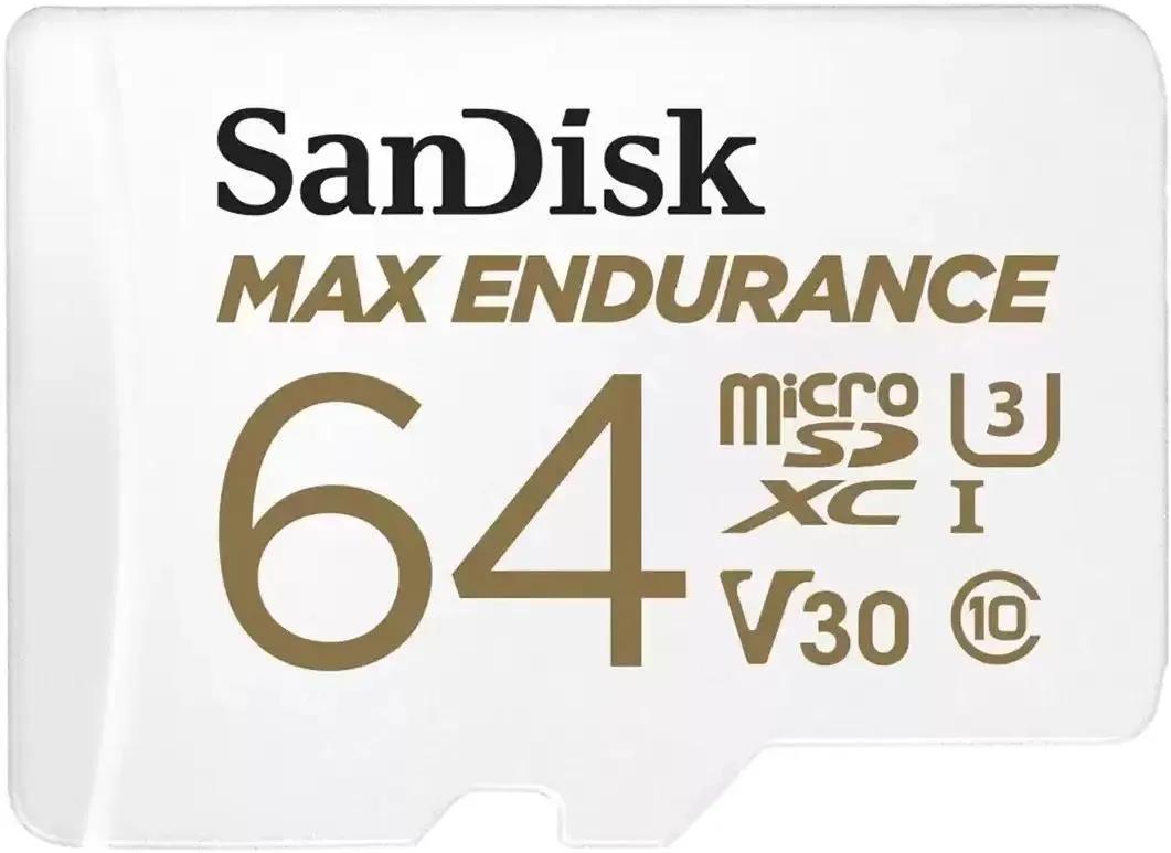 Изображение Карта памяти SanDisk MicroSDXC Max Endurance Class 10 64 Гб адаптер на SD SDSQQVR-064G-GN6IA