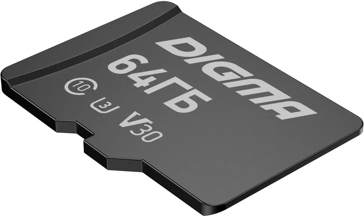 Изображение Карта памяти Digma MicroSDXC CARD30 Class 10 64 Гб адаптер на SD DGFCA064A03