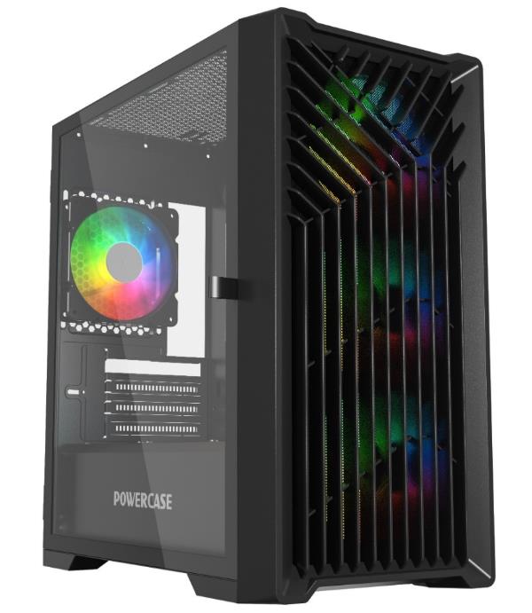 Изображение Корпус PowerCase Mistral Micro X4B (mATX, Mini-ITX, черный, без БП)/(CMMXB-L4)