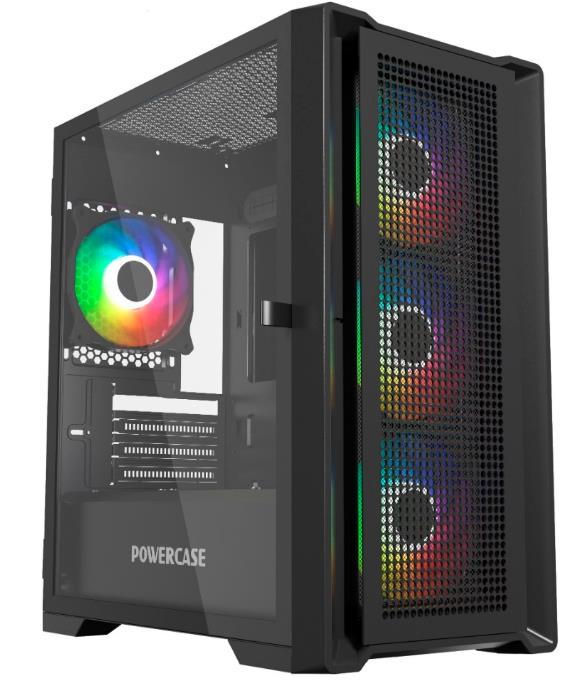 Изображение Корпус PowerCase Alisio Micro X4B V2 (mATX, Mini-ITX, черный, без БП)/(CAMCXB-A4)