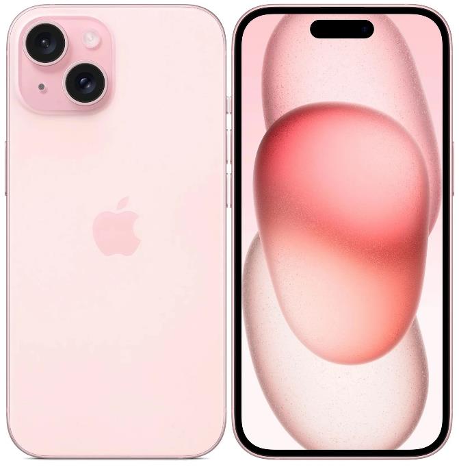 Изображение Смартфон Apple iPhone 15 A3090 (128 Гб/6 Гб) розовый