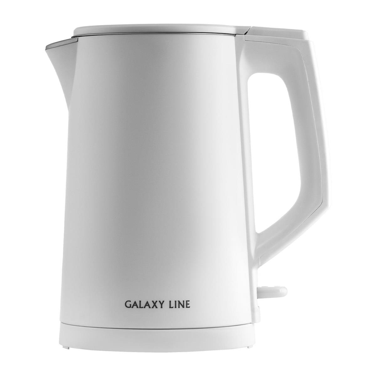 Изображение Электрический чайник GALAXY LINE GL 0353 (1800 Вт/1,8 л /пластик, нержавеющая сталь/белый)