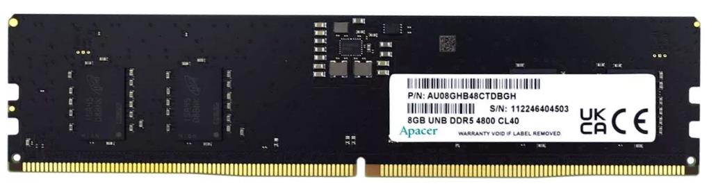 Изображение Оперативная память 8 GB DDR5 Apacer AU08GHB48CTDBGH (38400 Мб/с, 4800 МГц, CL40)