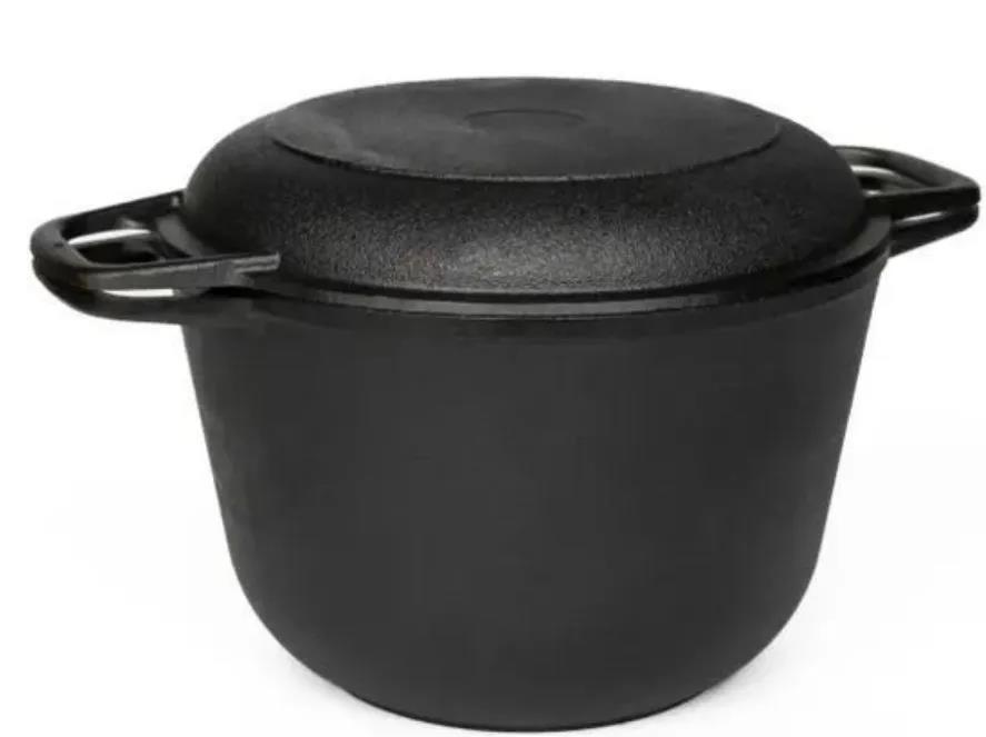 Изображение Казан Гардарика 1306-4 чугун 6,0л с крышкой-сковородой 550002174 чугун 6 л