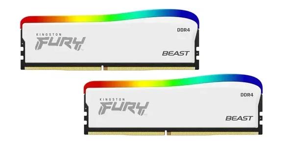 Изображение Оперативная память 2x16 GB DDR4 Kingston Fury Beast White SE (25600 МБ/с, 3200 МГц, CL16)