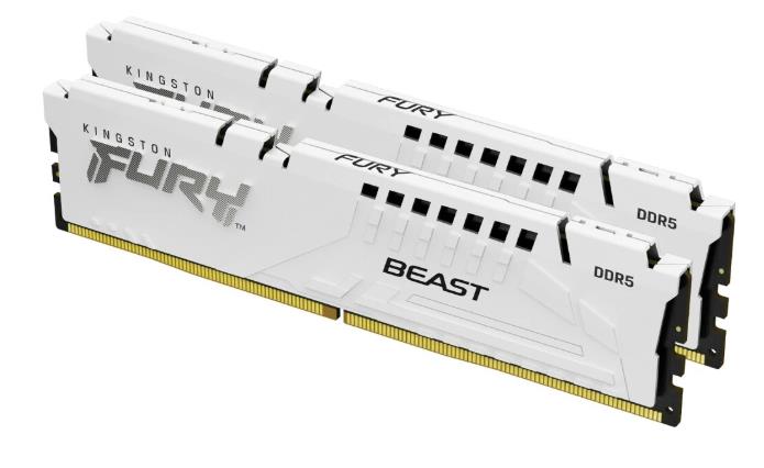 Изображение Оперативная память 2x32 GB DDR5 Kingston Fury Beast White (41600 Мб/с, 5200 МГц, CL40)