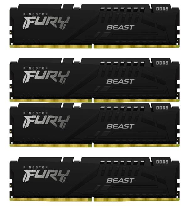 Изображение Оперативная память 4x16 GB DDR5 Kingston Fury Beast (48000 Мб/с, 6000 МГц, CL40)