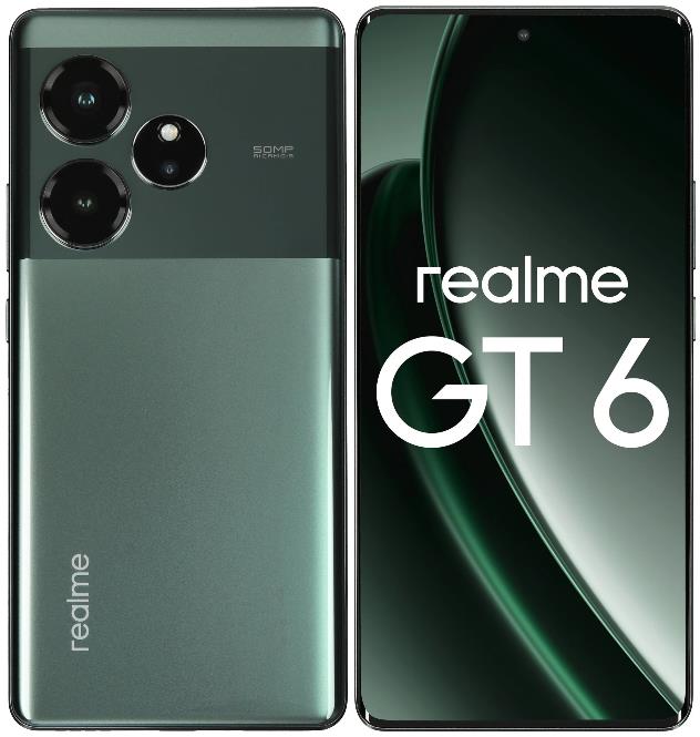 Изображение Смартфон Realme GT 6 (256 Гб/12 Гб) зеленый