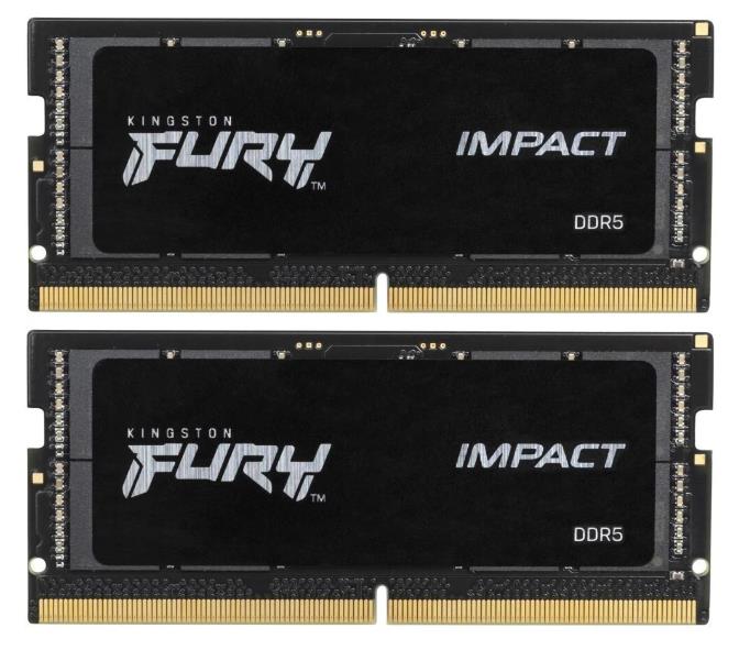 Изображение Оперативная память 2x16 GB DDR5 Kingston Fury Impact SO-DIMM (51200 Мб/с, 6400 МГц, CL38)