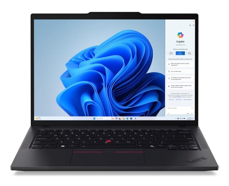 Изображение Ноутбук Lenovo ThinkPad T14 Gen 5 (Intel 155U 1700 МГц/ SSD 1024 ГБ  /RAM 16 ГБ/ 14" 2880x1800/VGA встроенная/ Windows 11 Pro) (21MLA019CD)