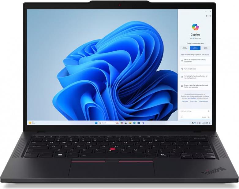 Изображение Ноутбук Lenovo ThinkPad T14 Gen 5 (Intel 155U 1700 МГц/ SSD 512 ГБ  /RAM 16 ГБ/ 14" 1920x1200/VGA встроенная/ Windows 11 Pro) (21MMS1CP00)