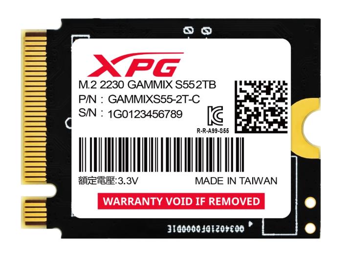 Изображение SSD диск ADATA XPG Gammix S55 2000 Гб 2230 (SGAMMIXS55-2T-C)
