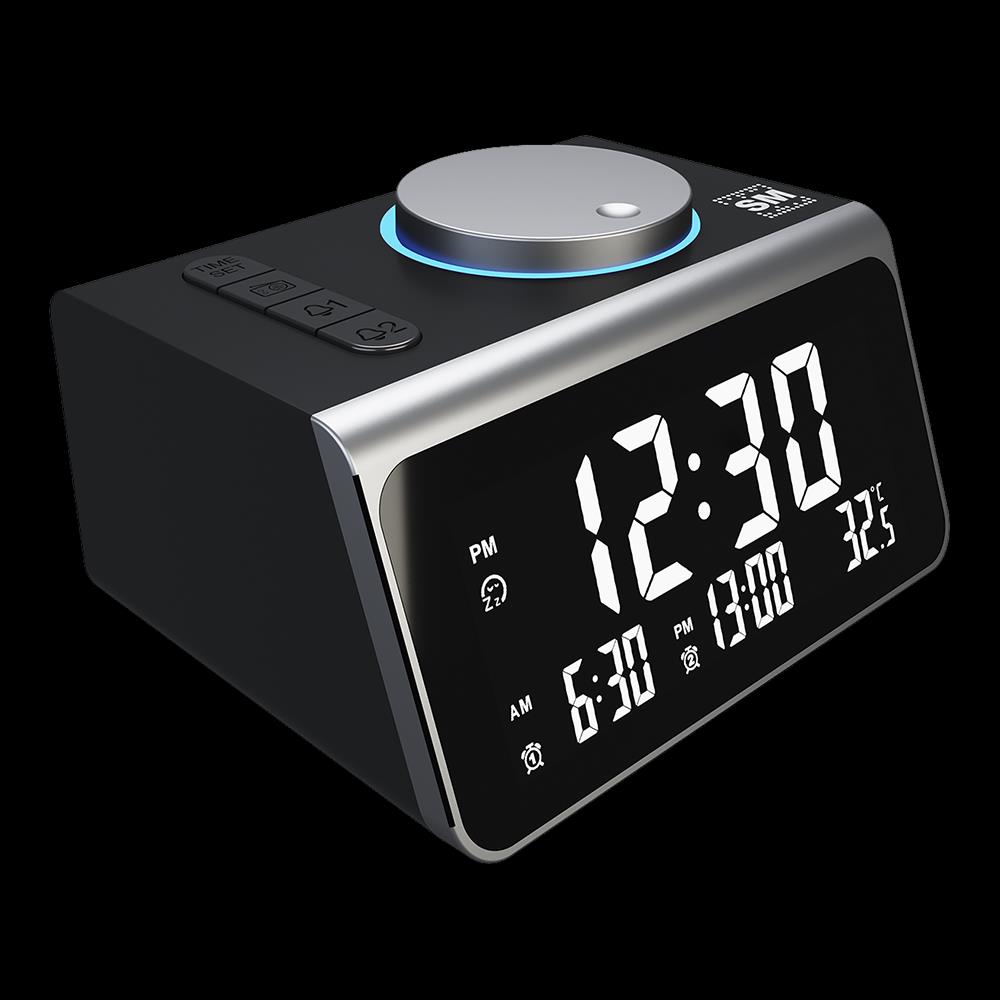 Изображение Радиобудильник SoundMAX SM-1521U (чёрный с серебром)