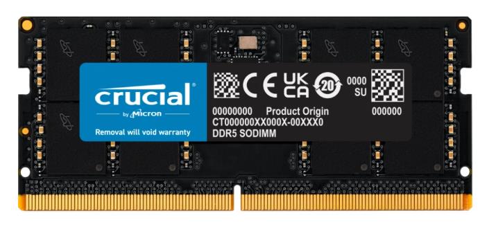 Изображение Оперативная память 1x32 GB DDR5 Crucial CT32G48C40S5 (38400 Мб/с, 4800 МГц, CL40)