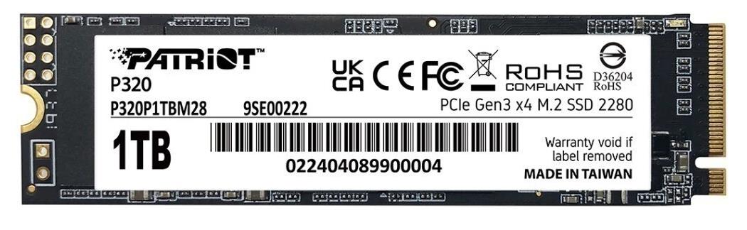 Изображение SSD диск Patriot P320 1000 Гб 2280 (P320P1TBM28)
