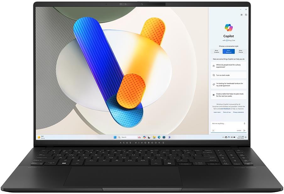 Изображение Ноутбук Asus Vivobook S 16 OLED S5606CA-RI072 (Intel 225H 1700 МГц/ SSD 1024 ГБ  /RAM 16 ГБ/ 16" 2880x1800/VGA встроенная/ Без ОС) (90NB1553-M002S0)