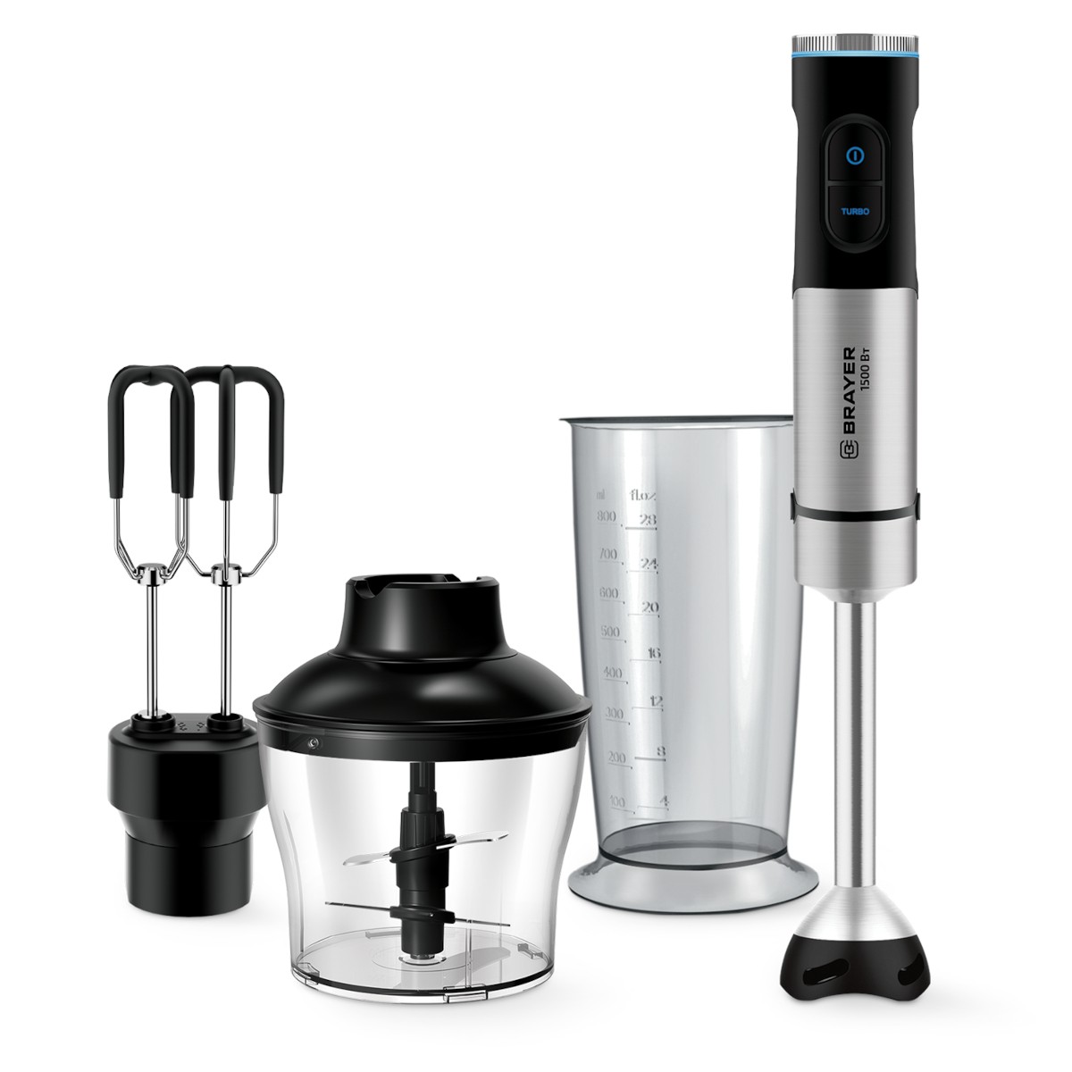 Изображение Блендер Brayer BR1265 (погружной/1500 Вт/черный)