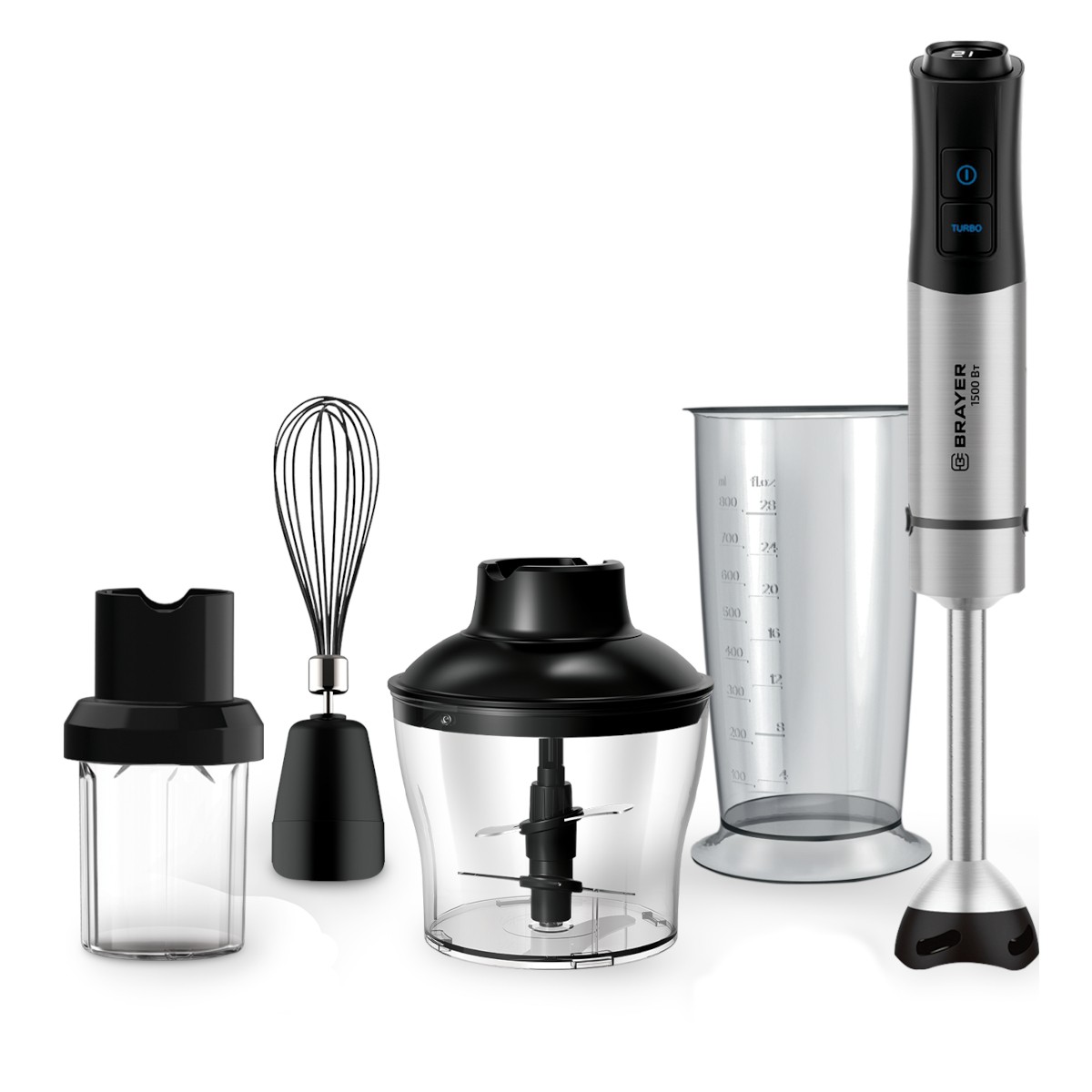 Изображение Блендер Brayer BR1267 (погружной/1500 Вт/черный)