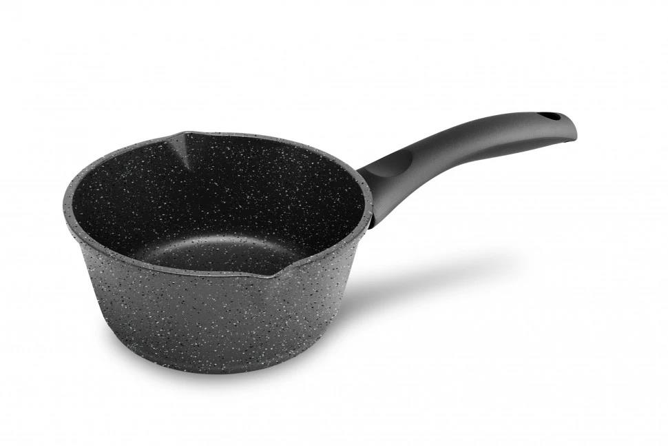 Изображение Ковш НЕВА МЕТАЛЛ ПОСУДА 186317 "Каменная" Чёрный гранит н/р (1,7 л )