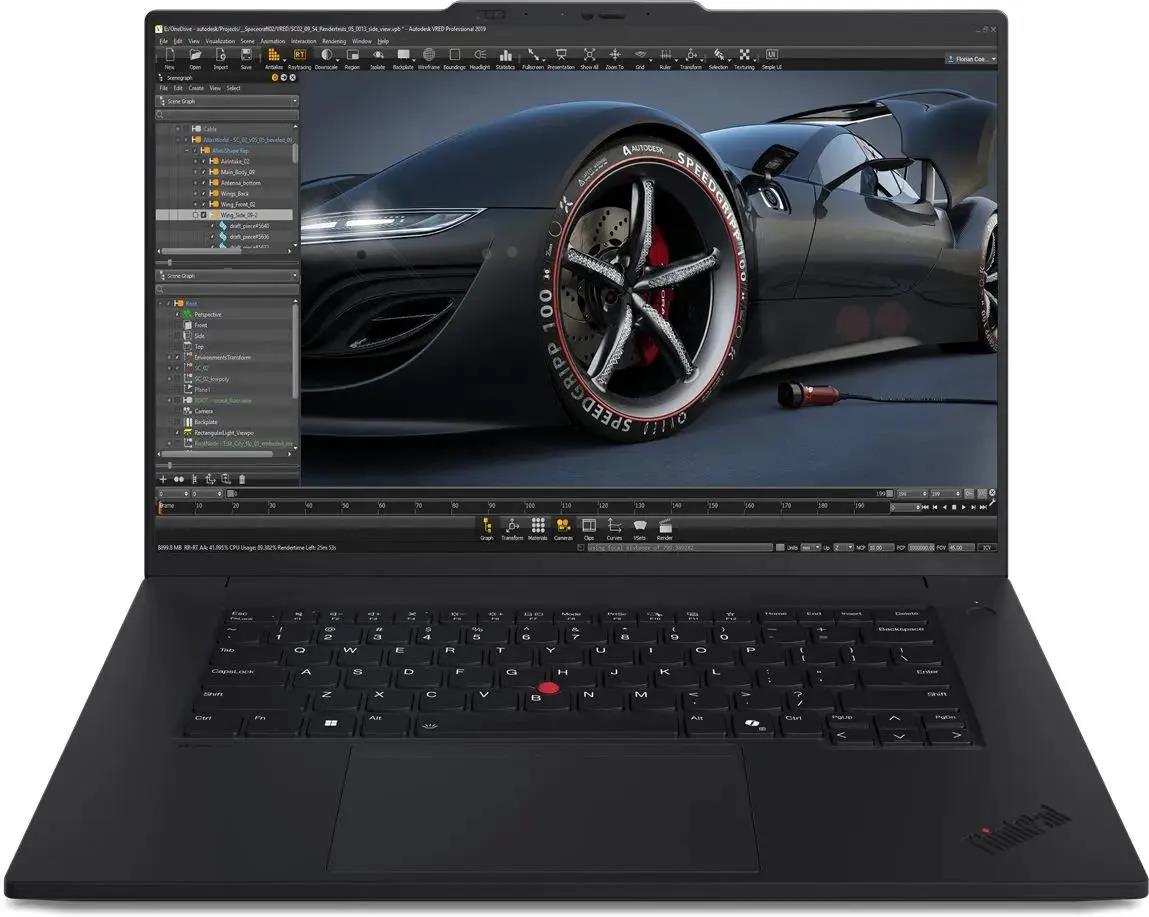 Изображение Ноутбук Lenovo ThinkPad P1 G7 (Intel 155H 1400 МГц/ SSD 1024 ГБ  /RAM 32 ГБ/ 16" 2560x1600/VGA дискретная/ Windows 11 Pro) (21KWS60D00)