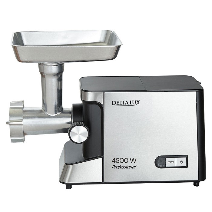 Изображение Мясорубка DELTA LUX DE-605M (4500 Вт /2,8 кг/мин/черный, стальной)