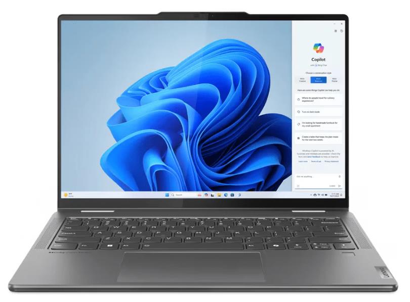 Изображение Ноутбук Lenovo Yoga 7 2-in-1 14IML9 (Intel 155H 1400 МГц/ SSD 1024 ГБ  /RAM 32 ГБ/ 14" 2880x1800/VGA встроенная/ Windows 11 Home) (83DJ0094RU)