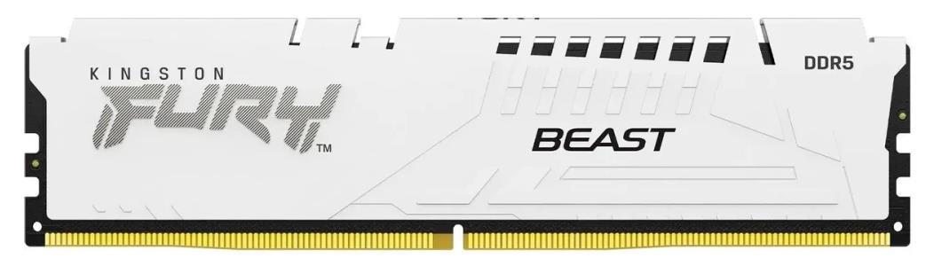 Изображение Оперативная память 16 GB DDR5 Kingston Fury Beast White (51200 Мб/с, 6400 МГц, CL32)