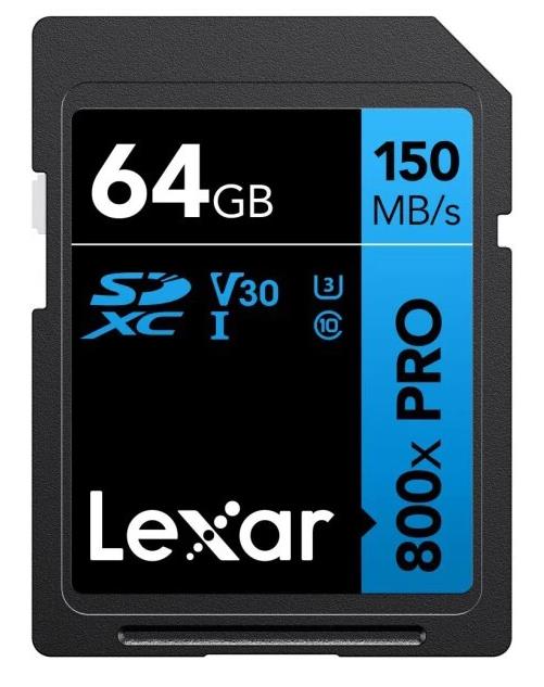 Изображение Карта памяти Lexar SDXC Professional 800x PRO Class 10 64 Гб  LSD0800P064G-BNNNG
