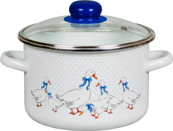 Изображение Кастрюля Стальэмаль 1RD201S Гуси эмал цил (4 л )