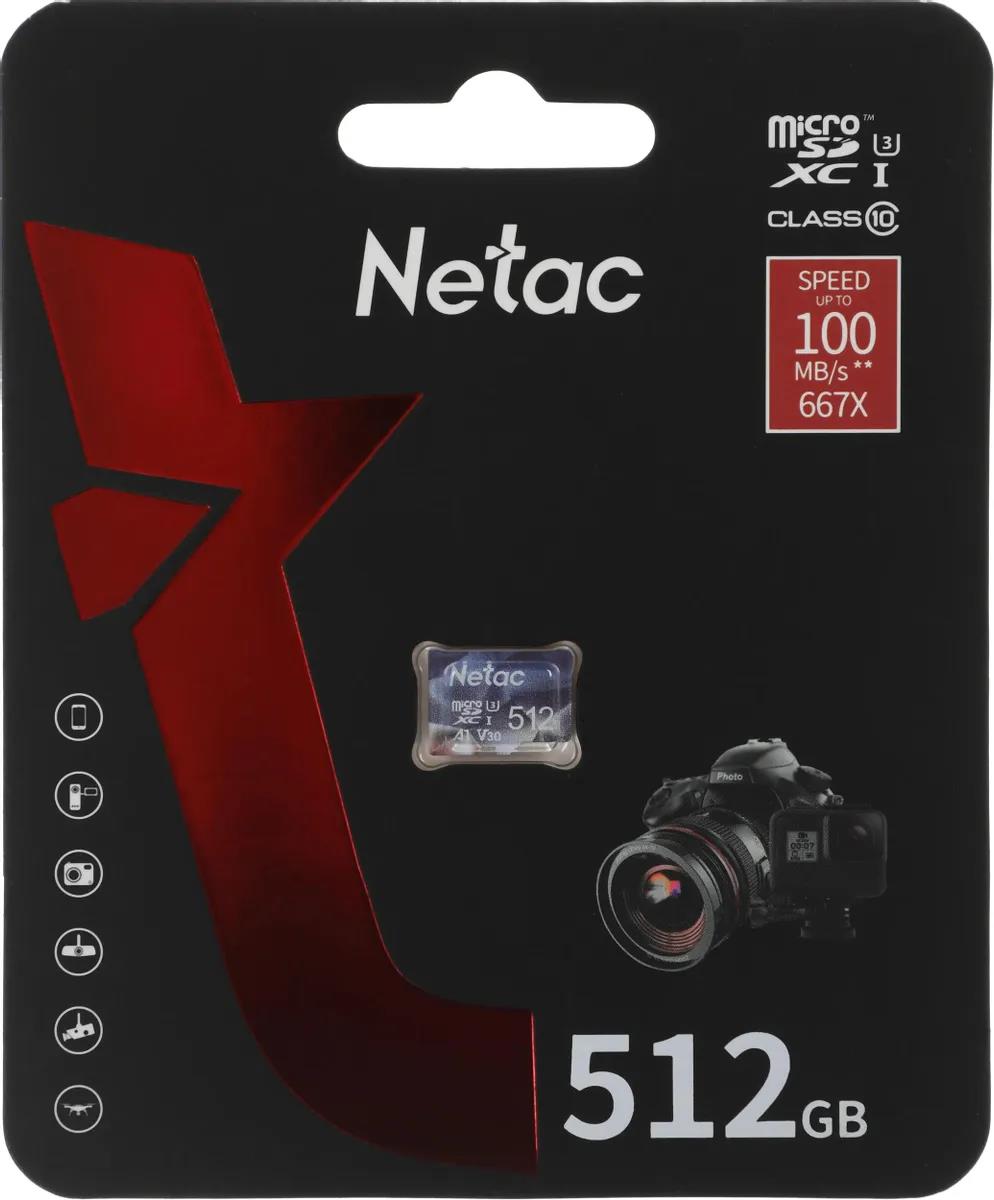 Изображение Карта памяти NETAC MicroSDXC P500 Ultra Class 10 512 Гб  NT02P500ULT-512G-S