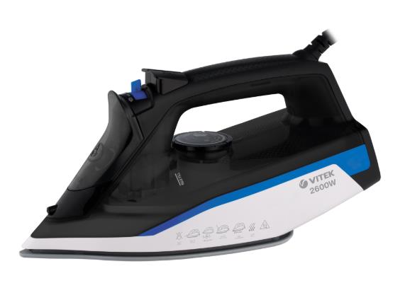 Изображение Утюг VITEK VT-8329 (2600 Вт/синий, черный, белый)