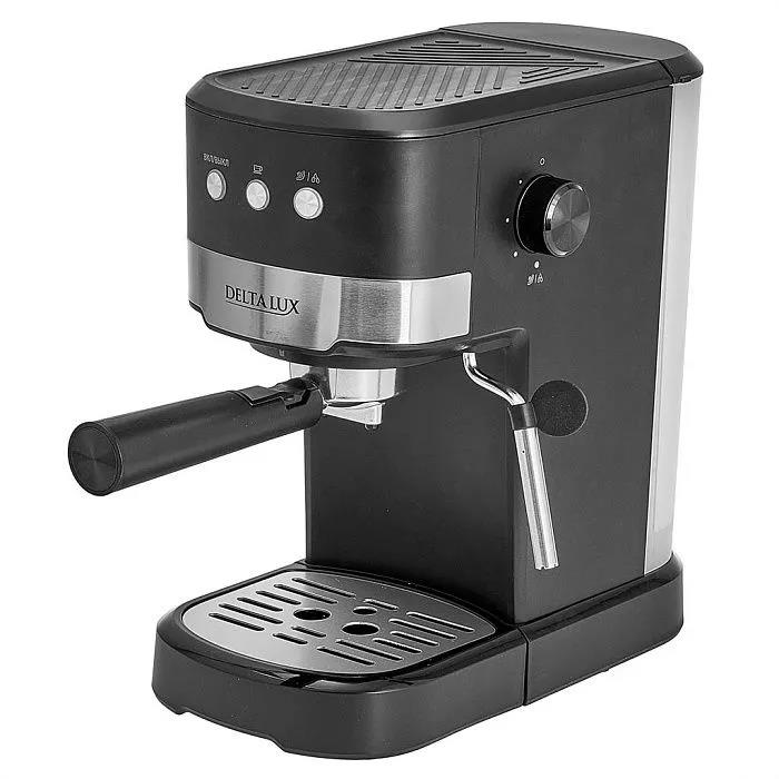 Изображение Кофеварка DELTA LUX DE-2005 черный (рожковая//1100 Вт )