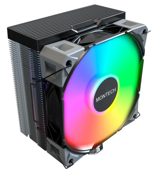 Изображение Кулер для процессора Montech NX400 ARGB Black (AM4, LGA1150/1151/1155/S1156, LGA 1200, LGA 1700, AM5, LGA1851)1 шт