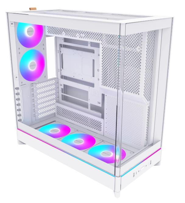 Изображение Корпус Montech HS02 PRO WHITE (mATX, ATX, Mini-ITX, белый, без БП)/(HS02 PRO WHITE)