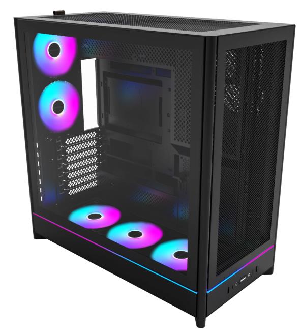 Изображение Корпус Montech HS01 PRO BLACK (mATX, ATX, Mini-ITX, черный, без БП)/(HS01 PRO BLACK)