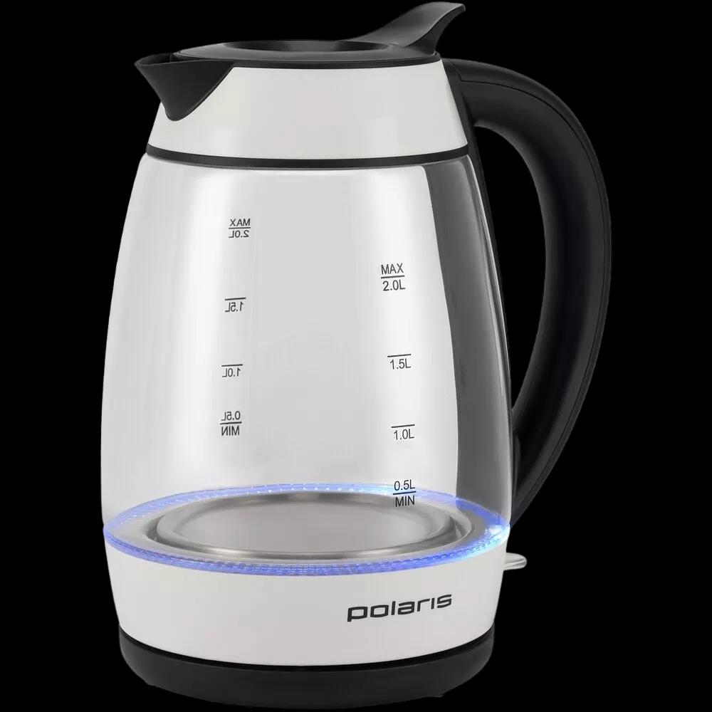 Изображение Электрический чайник Polaris PWK-2092СG (2200 Вт/2 л /стекло/прозрачный, белый, черный)