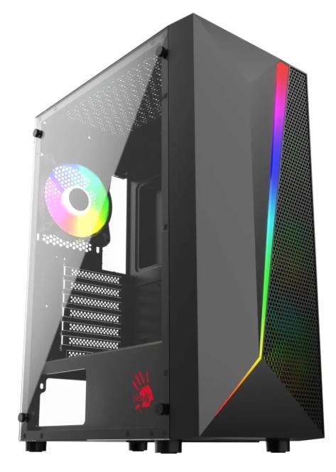 Изображение Корпус Bloody BD-CC106F Black (mATX, ATX, Mini-ITX, черный, без БП)/(BD-CC106F-BK)