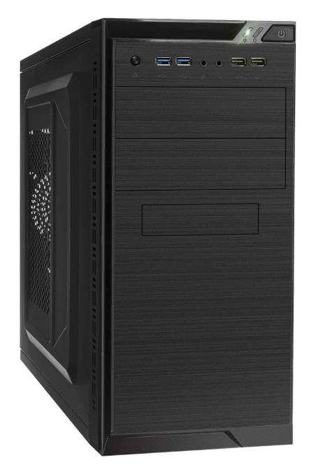 Изображение Корпус ExeGate QA-412U-UNS500 500W Black (mATX, Mini-ITX, черный, 500 Вт)/(EX299153RUS)