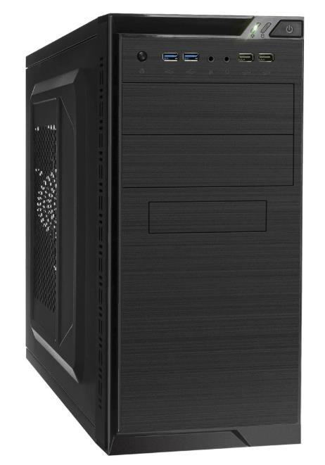 Изображение Корпус ExeGate QA-412U-UNS450 450W Black (mATX, Mini-ITX, черный, 450 Вт)/(EX299152RUS)
