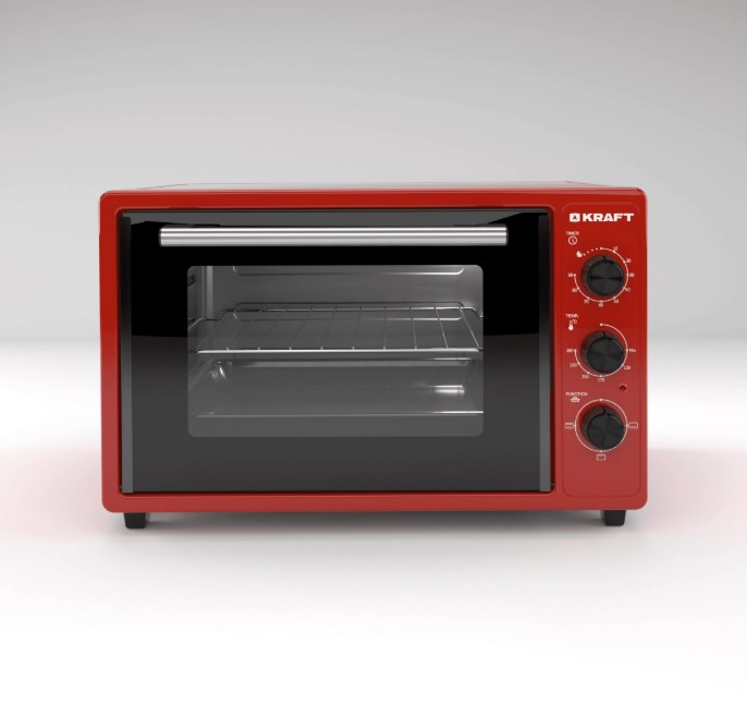 Изображение Электропечь Kraft KN-MO 3900 FR (39 л /1400 Вт /красный)