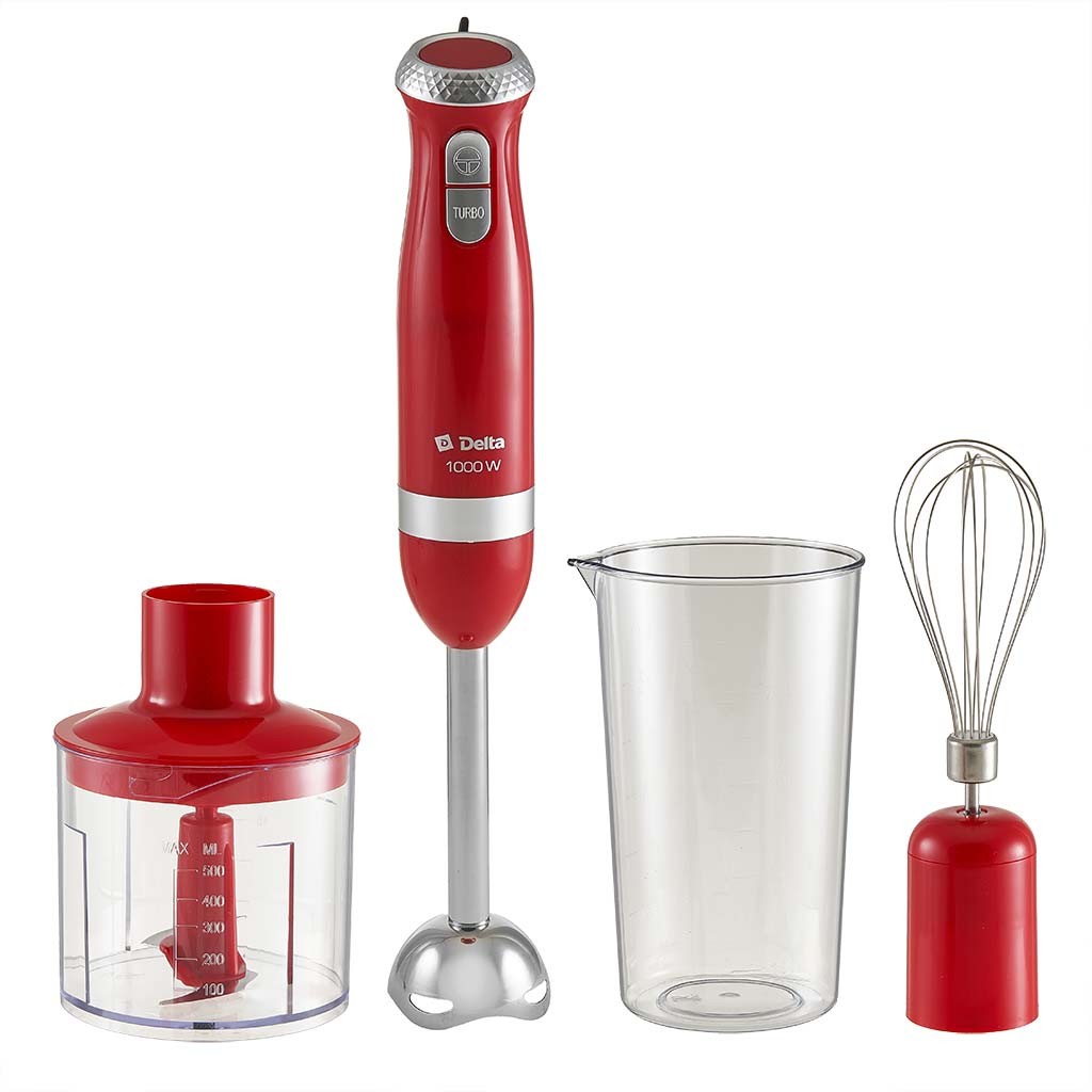 Изображение Блендер DELTA DL-7064B (погружной/1000 Вт/красный)