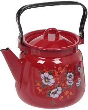 Изображение Чайник Сибирские товары С2716.ЯР, С2716.3ЯР,С2716.ЯР*106 эмал с рис (3,5, л л /вишневый)